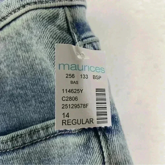 Maurice’s High Rise Vintage Jeggings Distressed Size 14 - Picture 3 of 8